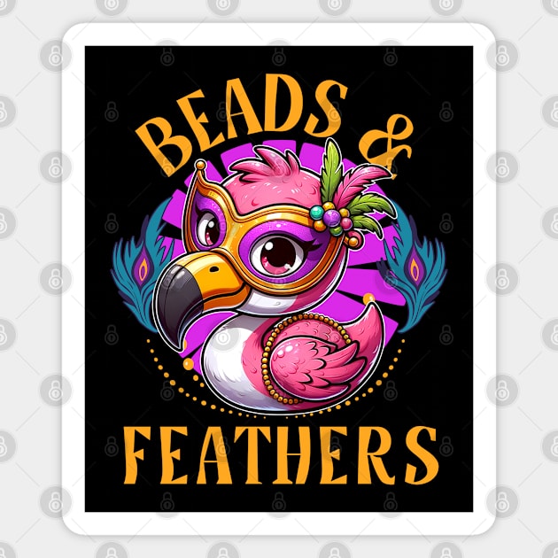 Beads and Feathers Magnet by Odetee